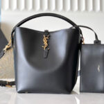 Saint Laurent Le 37 In Shiny Leather Black